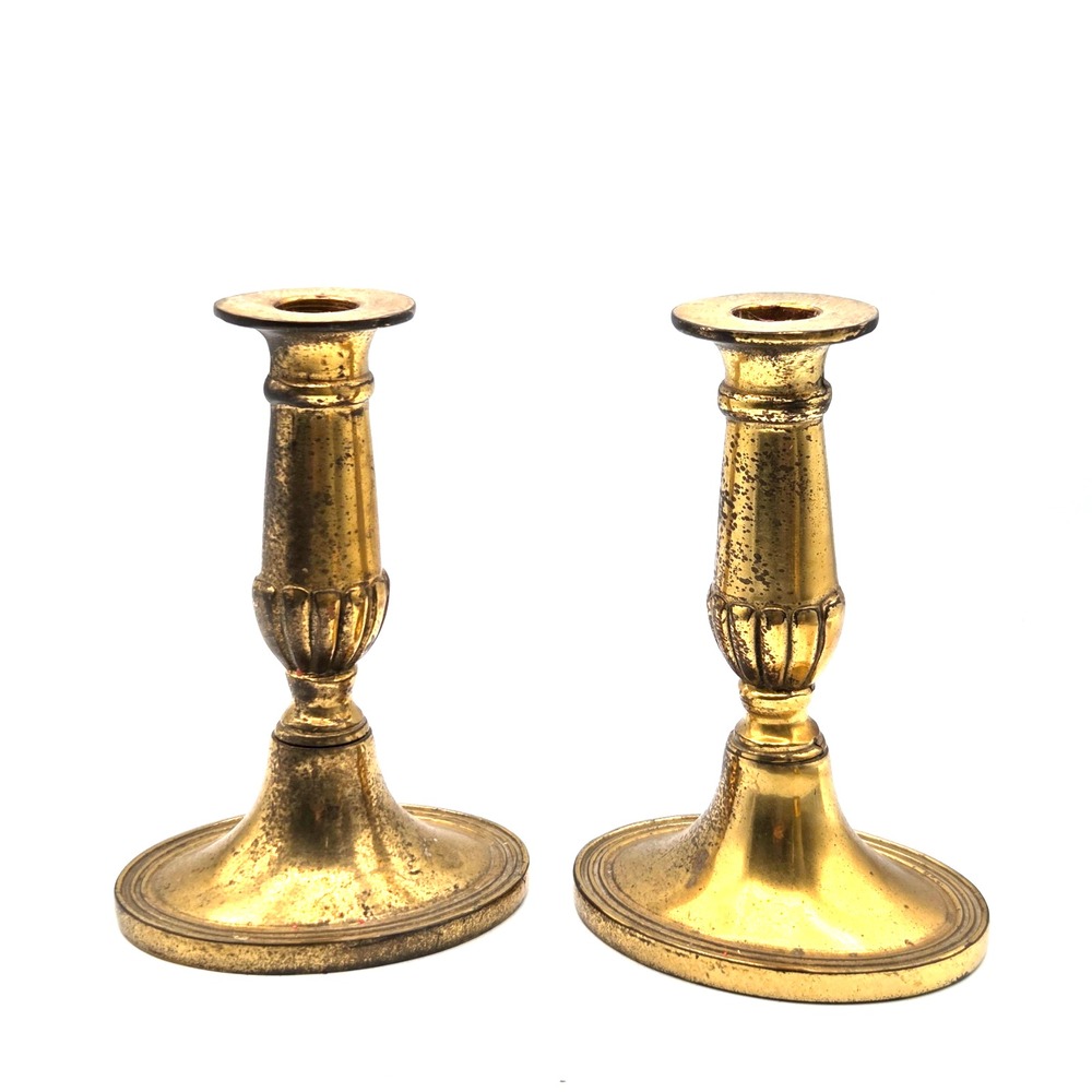 Vintage Brass Candlestick Holders Pair Made in England Taper Candle Sticks